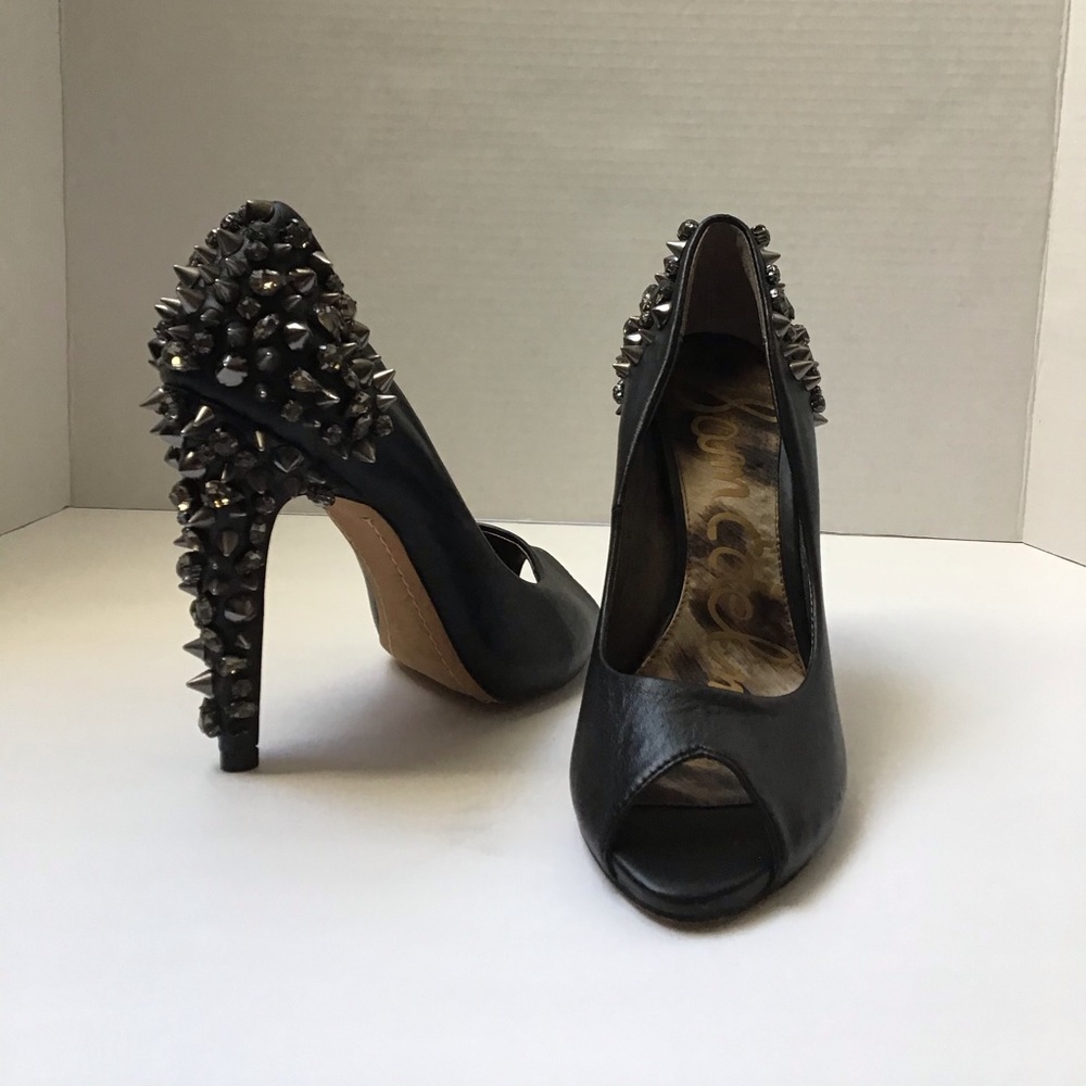 Black Studded Sam Edelman heel